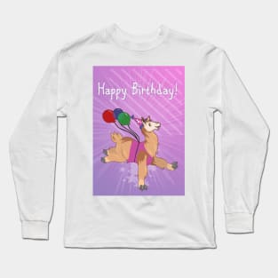 Happy Birthday Llama Long Sleeve T-Shirt